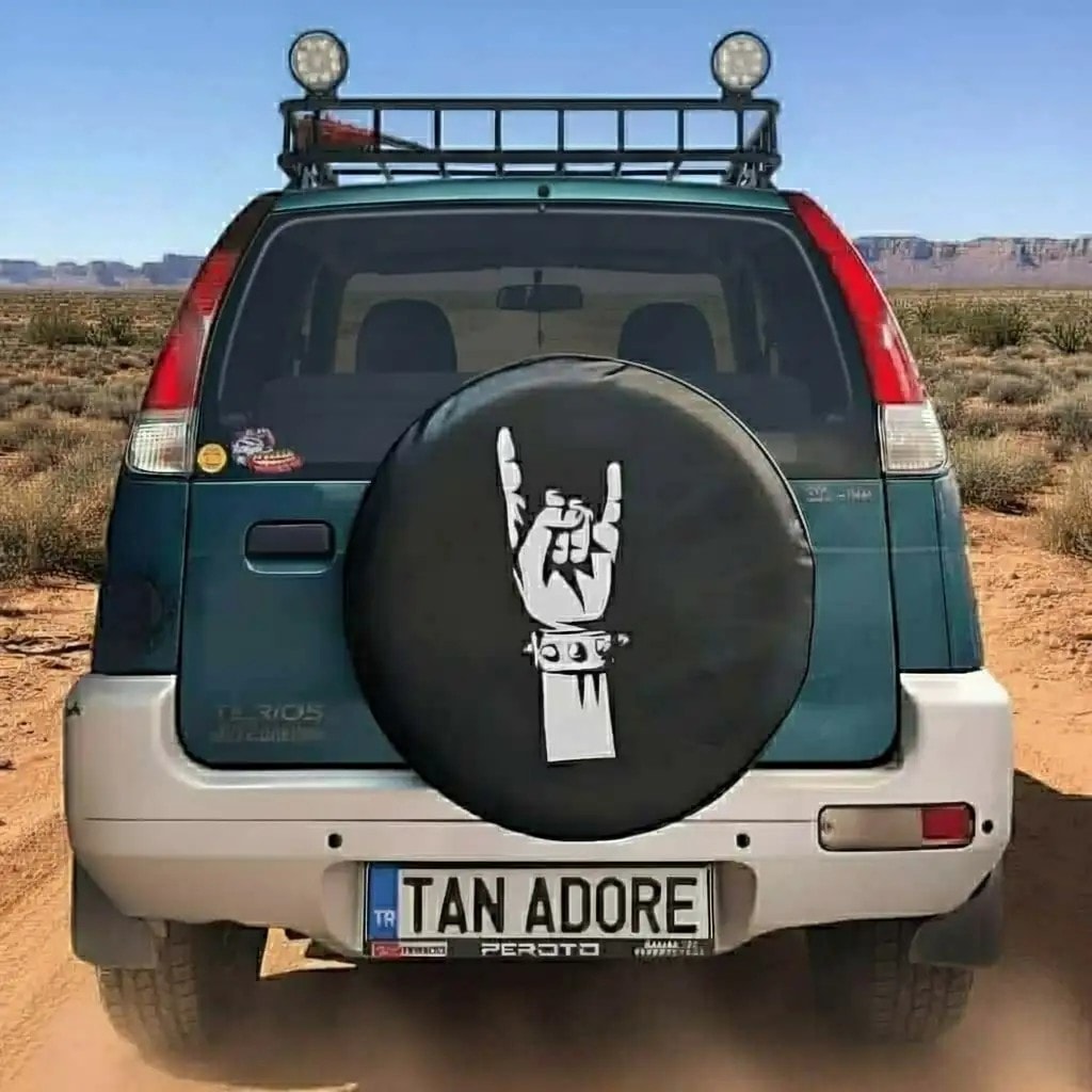 Rock Symbol Spare Wheel Tire Cover